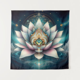 Mediation Lotus Wandteppich