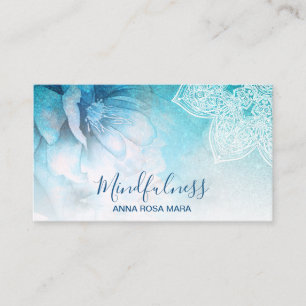*~* Mediation Mandala Reiki Yoga Floral Glitzer Visitenkarte