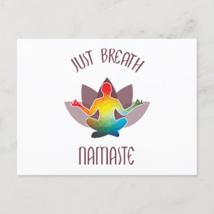Mediation Namaste Lotus Blume Yoga Pose Spiritua Einladungspostkarte