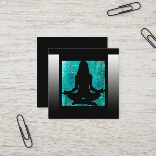 Médiation Turquoise et Noire Cartes de visite de Y (Devant/Arrière en situation)