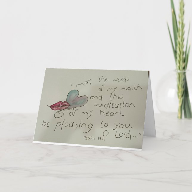 Mediationen meines Herzens Dankeskarte (Vorderseite)