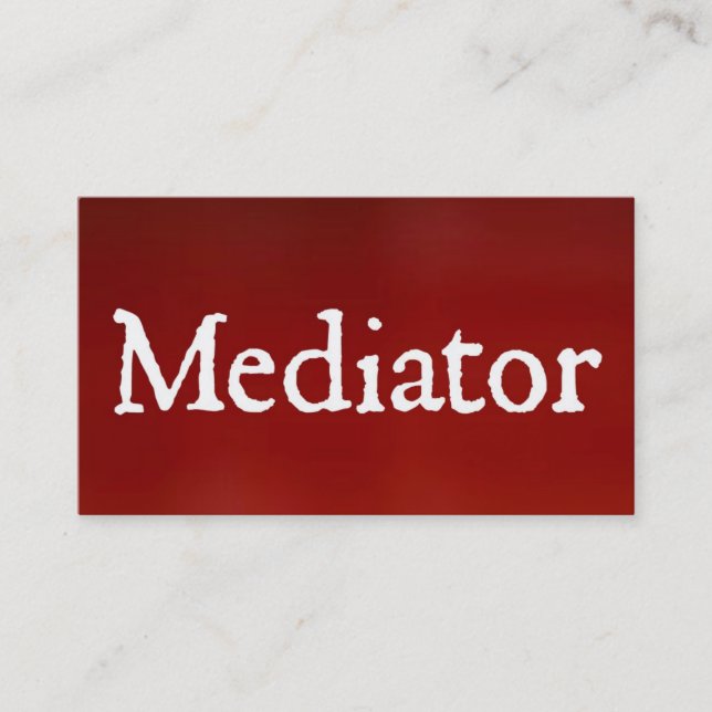 Mediator Red Business Card Visitenkarte (Vorderseite)