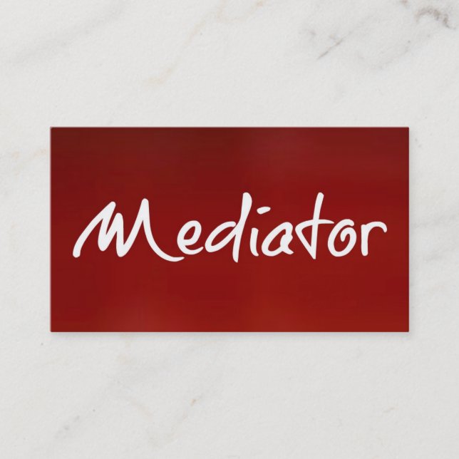 Mediator Red Business Card Visitenkarte (Vorderseite)