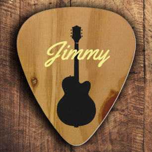 Médiators De Guitare Personnalisés En Bois – Gravure De Nom/photo – Avec étui En Bois En Forme De Guitare – Cadeau Pour Guitariste