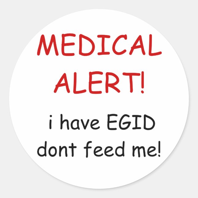 MEDICAL ALERT Aufkleber (Vorderseite)