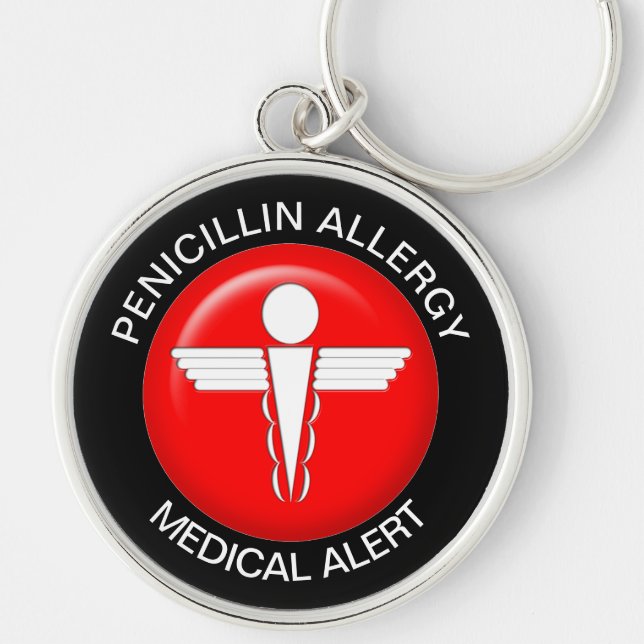 Medical Alert - Button Schlüsselanhänger (Vorne)