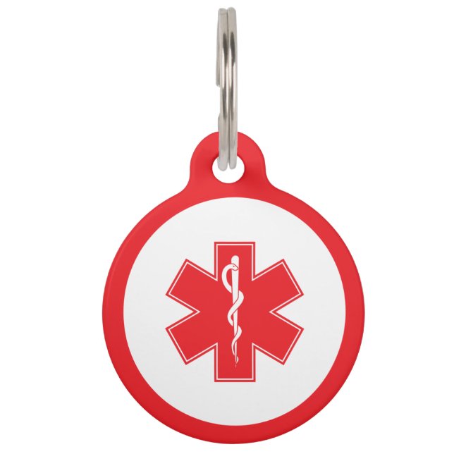 Medical Alert Pet Tag Haustiermarke (Vorderseite)