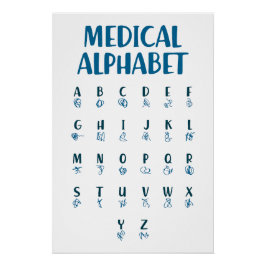 Medical Alphabet Poster