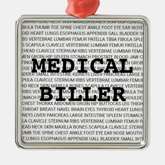 Medical Biller Medical Terminology Weihnachten Ornament Aus Metall (Vorne)