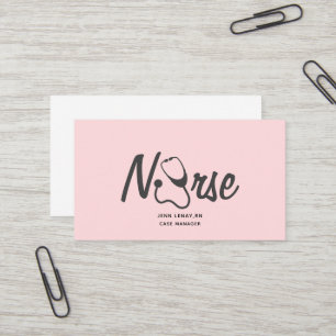Medical Blush Pink Stethoscope Visitenkarte