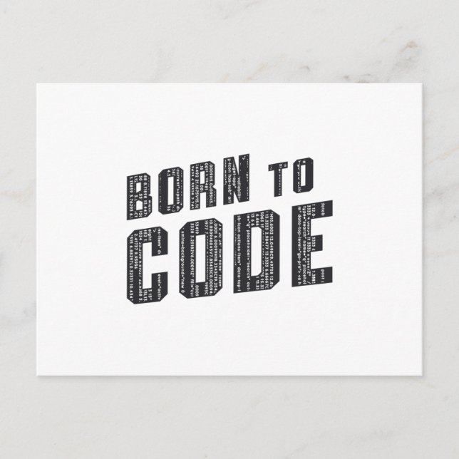Medical Coder Born To Code ICD Programmierung Postkarte (Vorderseite)