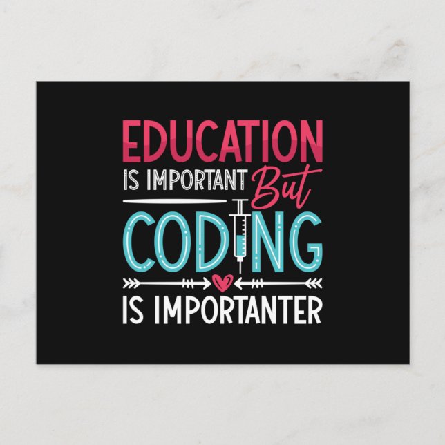 Medical Coder Education Is Important ICD Coding Postkarte (Vorderseite)