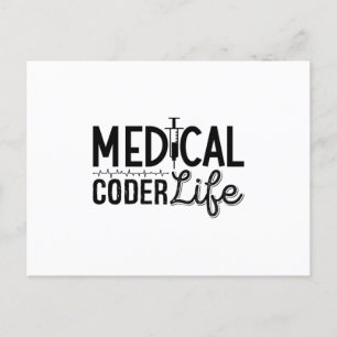 Medical Coder Life Assistent ICD Programmierung Co Postkarte