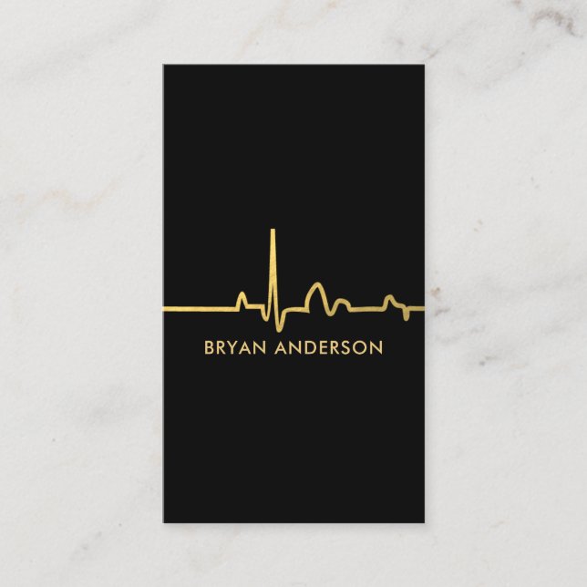 Medical Heart Rate Business Card Visitenkarte (Vorderseite)