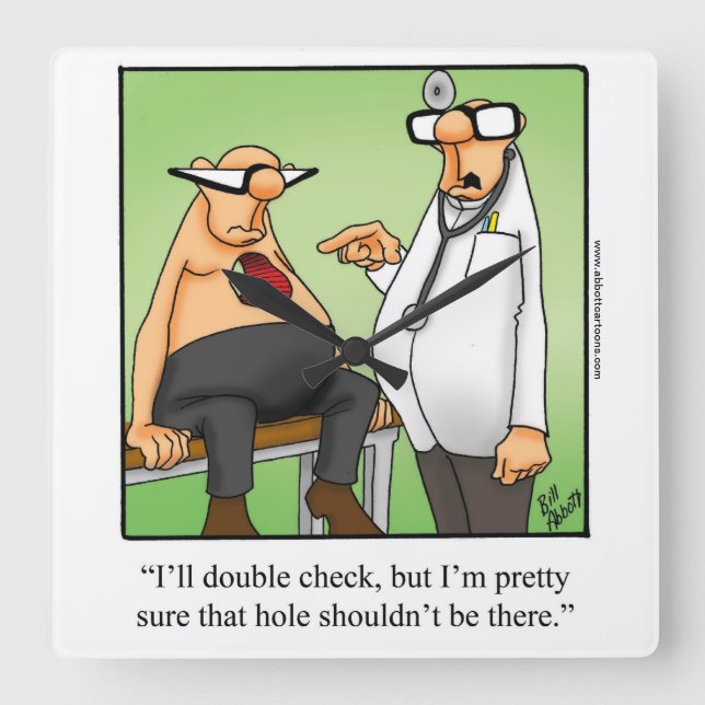 Medical Humor Wall Clock Gift Quadratische Wanduhr (Vorderseite)