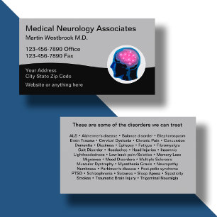 Medical Neurology Business Cards For A Neurologist Visitenkarte