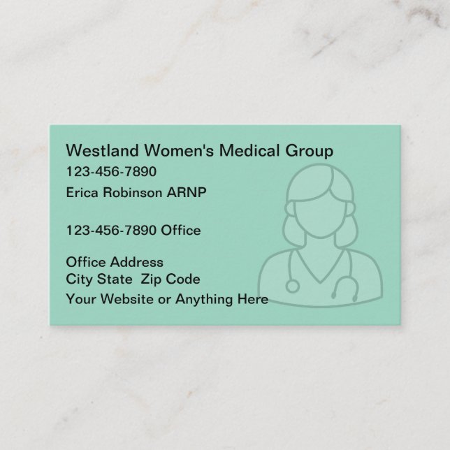 Medical Nurse Practitioner Business Cards Visitenkarte (Vorderseite)