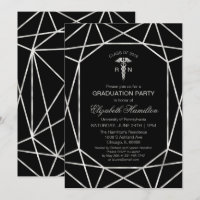 Medical Nursing School Graduation Party Silver
