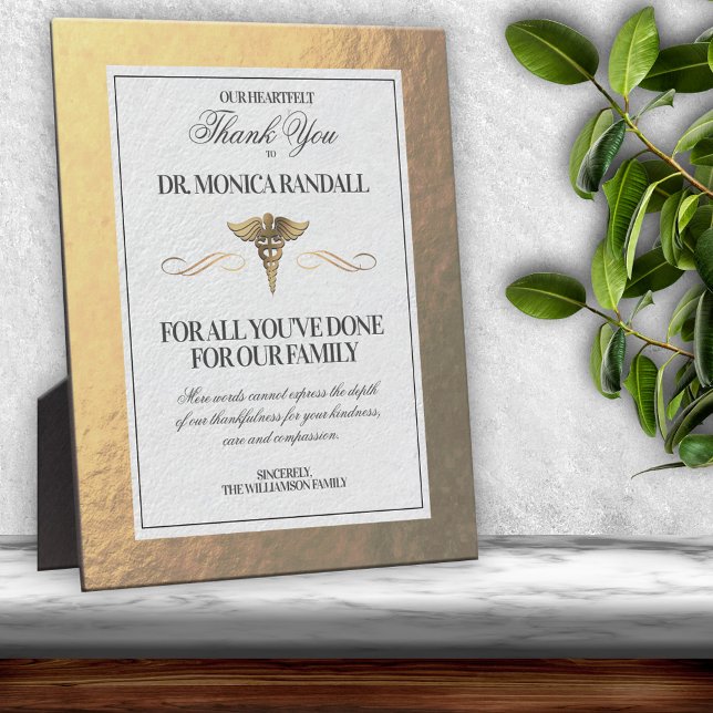 Medical Professional Personalized Thank You Plate Fotoplatte (Von Creator hochgeladen)