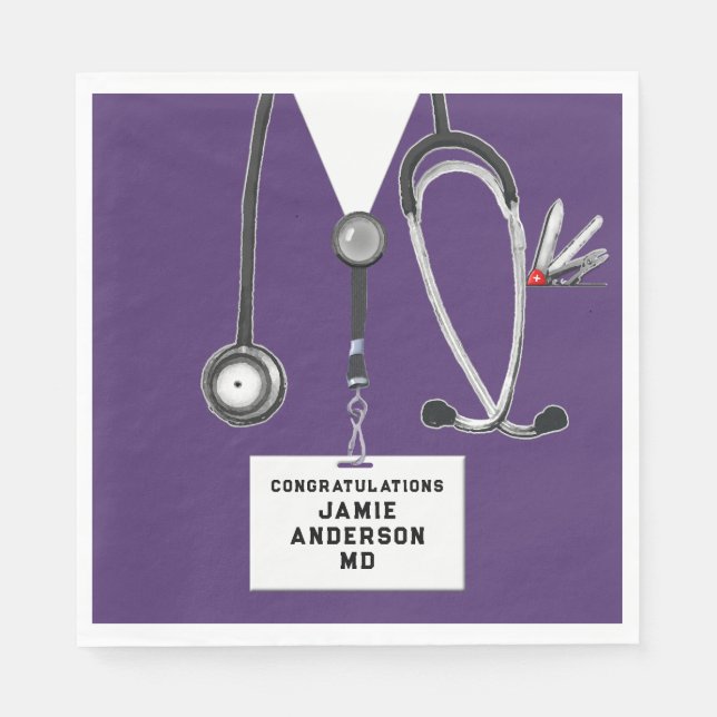 Medical School Graduation Party Serviette (Vorderseite)
