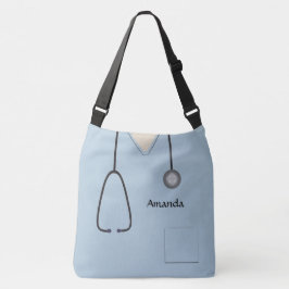 Medical Scrubs Nurse Light Blue AOPLCBB Tragetaschen Mit Langen Trägern