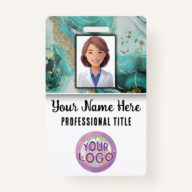 Medical Staff Name Title Logo Nurse Doctor  Ausweis (Vorderseite)