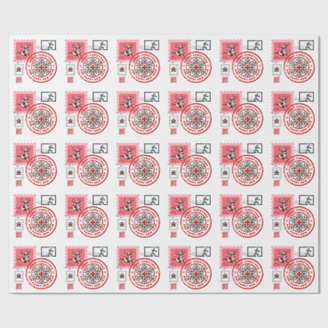 Medical-Themed Christmas Stamps and Holiday Clipar Geschenkpapier (Flach)