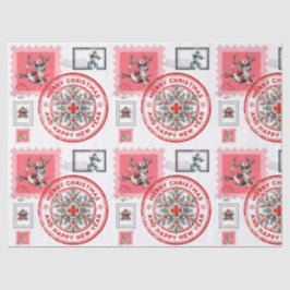 Medical-Themed Christmas Stamps and Holiday Clipar Seidenpapier