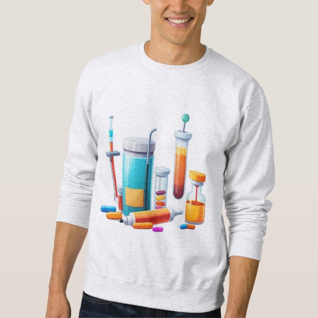 Medical Tools Cartoon Sweatshirt (Vorderseite)