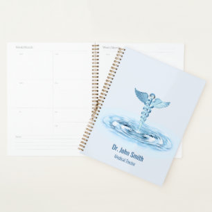 Médicale Blue Caduceus Eau Pompe Hermes Rod