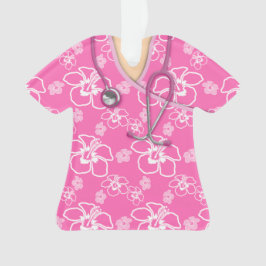 Médicale floral de rose et blanc frotte