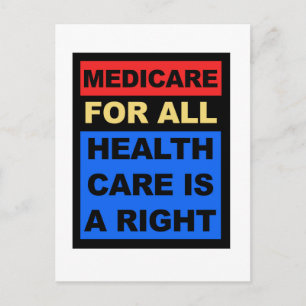 Medicare for All - Die Gesundheitsfürsorge ist ein Postkarte