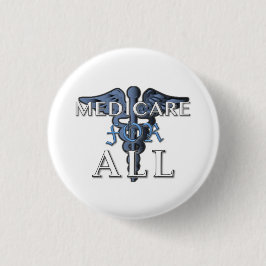 MEDICARE FÜR ALLE Knopf weiß Button