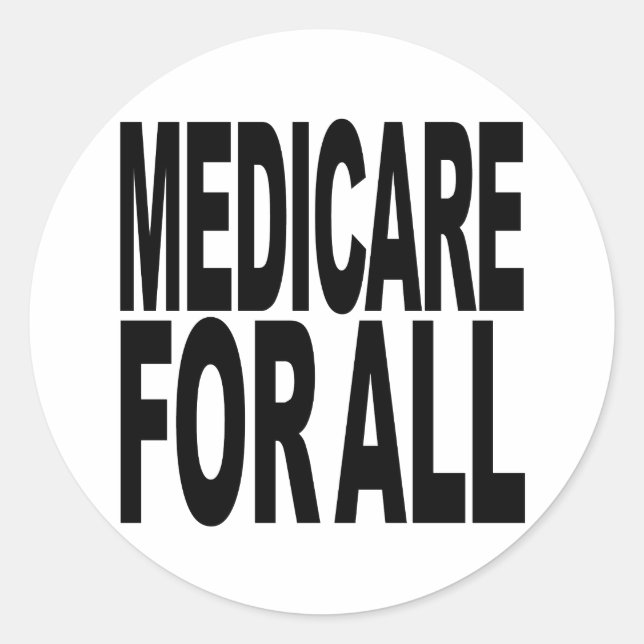 Medicare für alle runder aufkleber (Vorderseite)