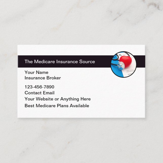 Medicare Insurance Agent Broker Visitenkarte (Vorderseite)