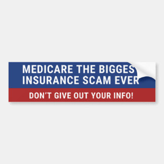 Medicare ist die größte Versicherungsscheu aller Z Autoaufkleber