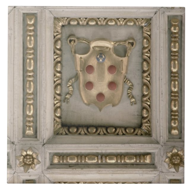 Medici Wappen, vom Laibung der Kirche Fliese (Vorderseite)