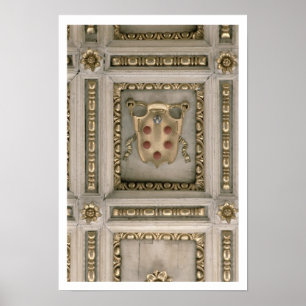Medici Wappen, vom Laibung der Kirche Poster