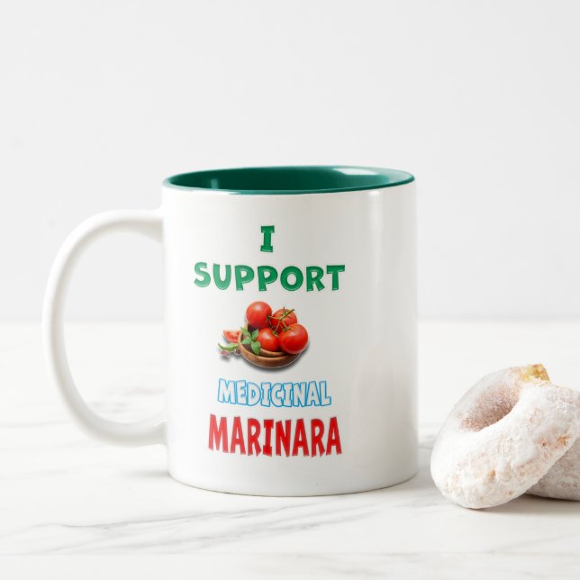 Medicinal Marinara Zweifarbige Tasse (Mit Donut)