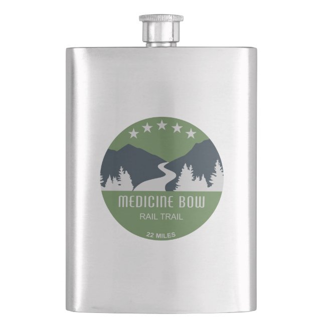 Medicine Bow Rail Trail Flachmann (Vorderseite)