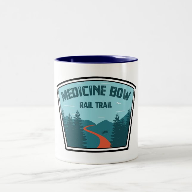 Medicine Bow Rail Trail Zweifarbige Tasse (Mittel)