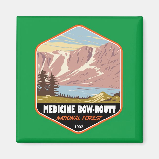 Medicine Bow - Routine National Forest Vintag Magnet (Vorne)
