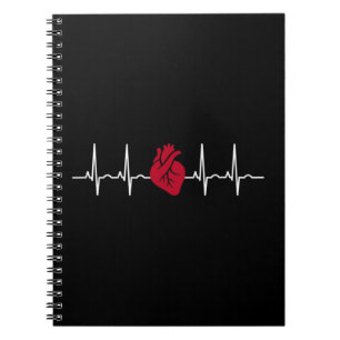 Medicine Doctor Paramedic Nurse Gift Liebe Cardiog Notizblock