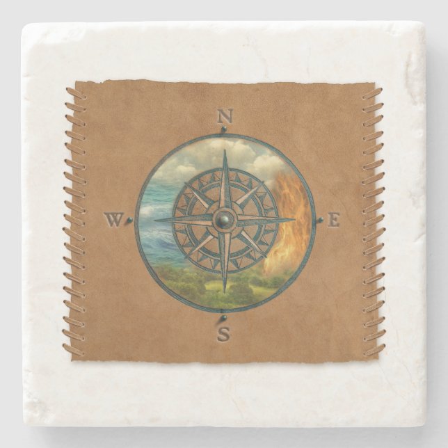 Medicine Wheel - Coaster Steinuntersetzer (Vorderseite)