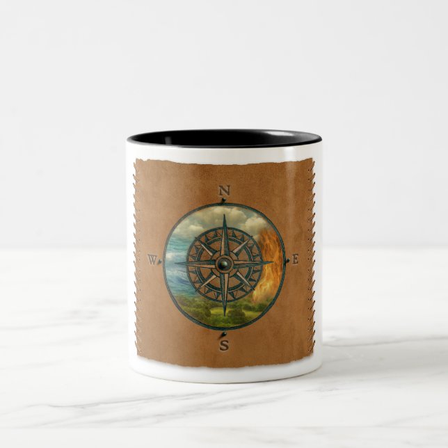 Medicine Wheel Coffee Mug Zweifarbige Tasse (Mittel)