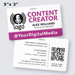 Medien-ID-Logo-Tag Pink-Sicherheit Ausweis