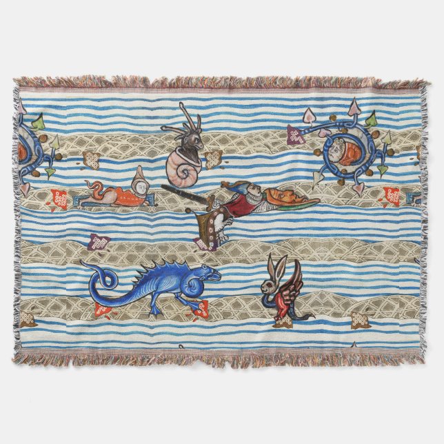 MEDIEVAL BESTIARY, SEA MONSTERS FANTASY TIERE DECKE (Vorderseite)
