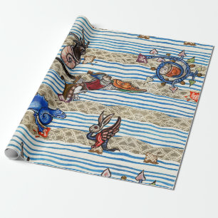 MEDIEVAL BESTIARY, SEA MONSTERS FANTASY TIERE GESCHENKPAPIER