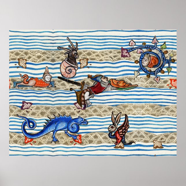 MEDIEVAL BESTIARY, SEA MONSTERS FANTASY TIERE POSTER (Vorne)
