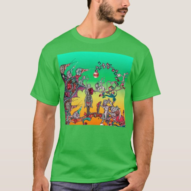 MEDIEVAL BESTIARY WAR, KNIGHTS, GIANT SNAILS Green T-Shirt (Vorderseite)